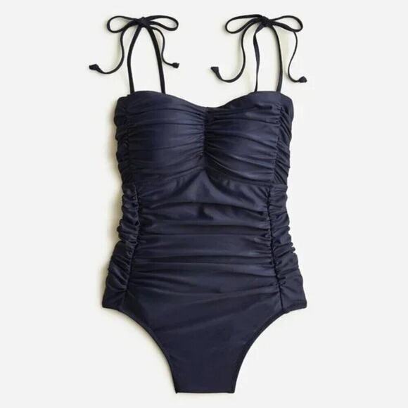J. Crew Navy Blue One-Piece Swimsuit Removeable Straps 22 NWT UPF 50 - Picture 3 of 14